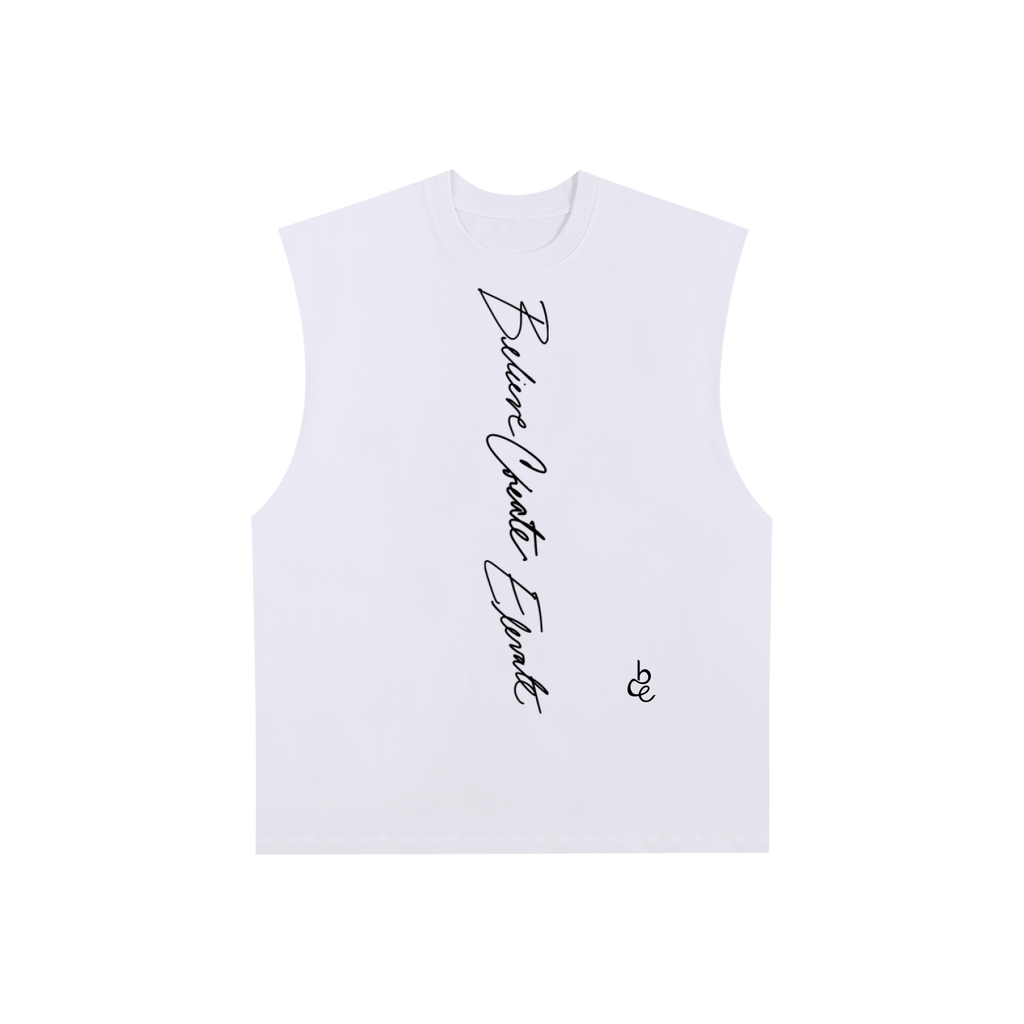 BCELEVATE Raw Edge Cotton Tank Top