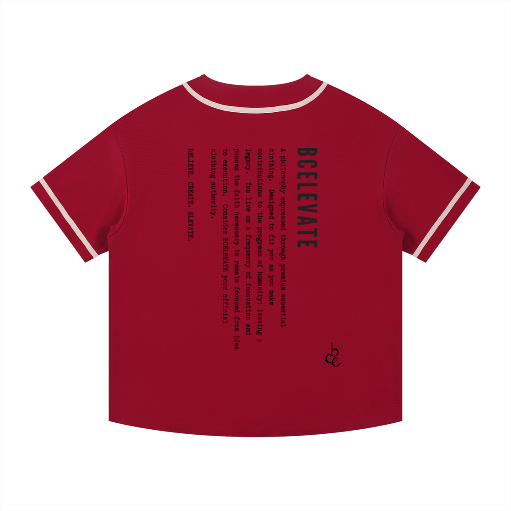 BCELEVATE Contrast Piped Button-Up Jersey